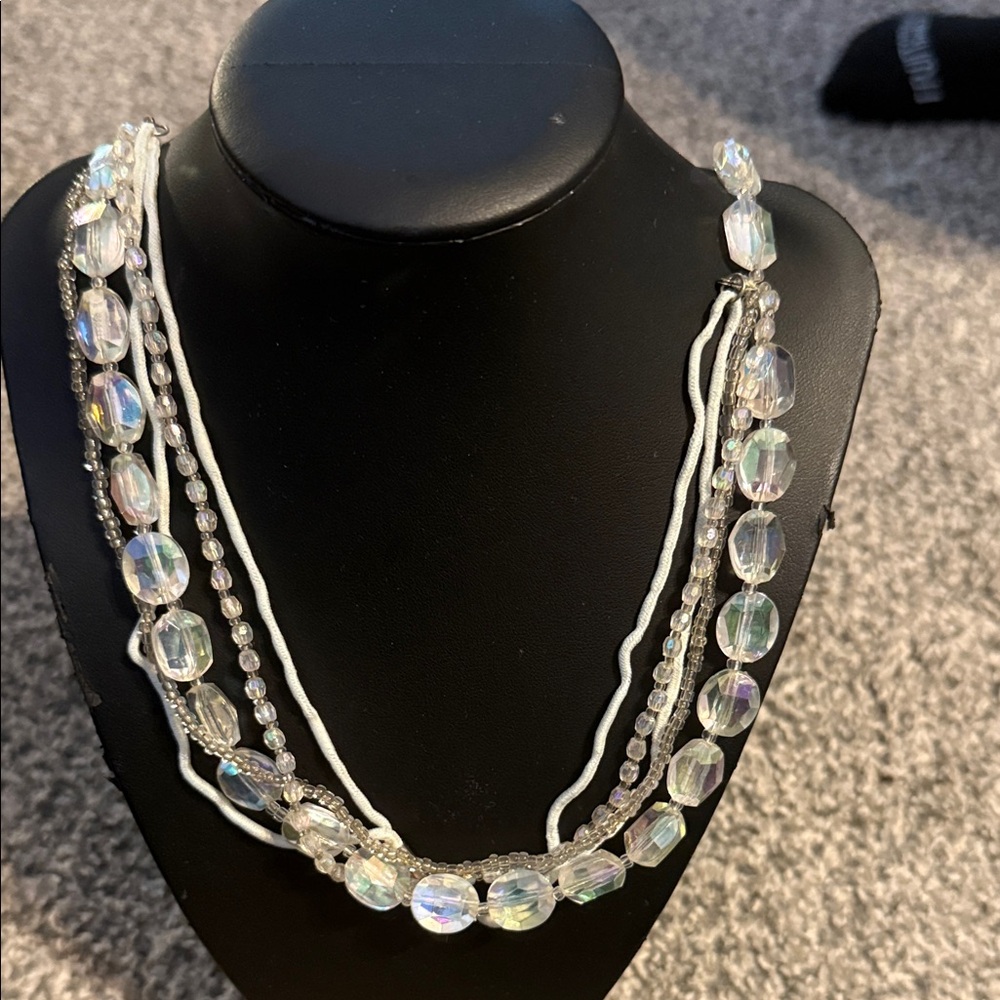 Elegant Multi-Strand Crystal Necklace